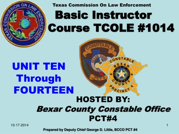 Basic Instructor            Course TCOLE #1014