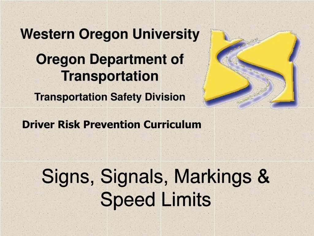 signs signals markings speed limits