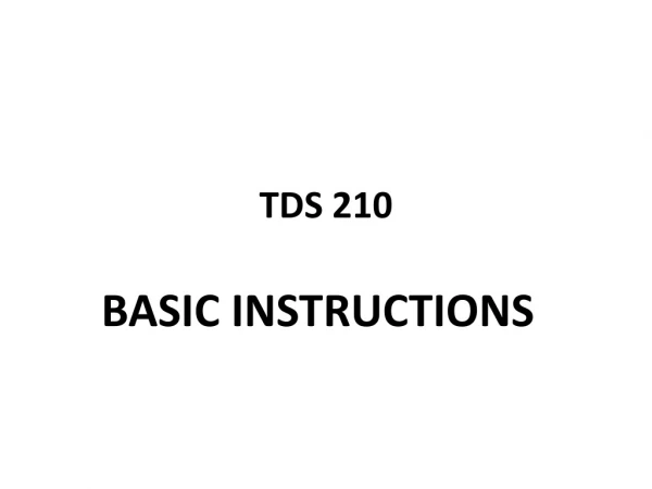 TDS 210