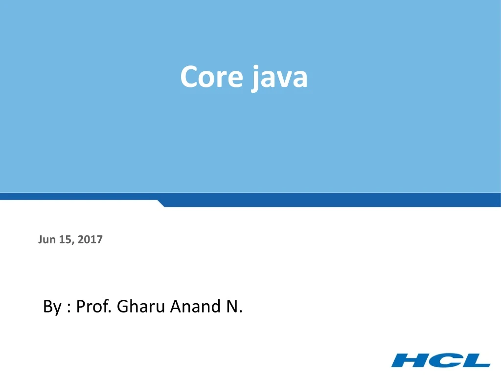 core java ppt presentation free download