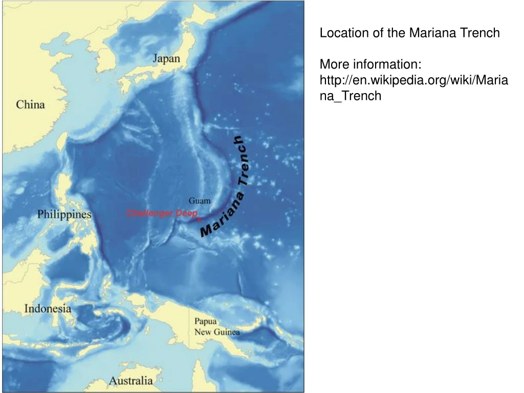 location of the mariana trench more information