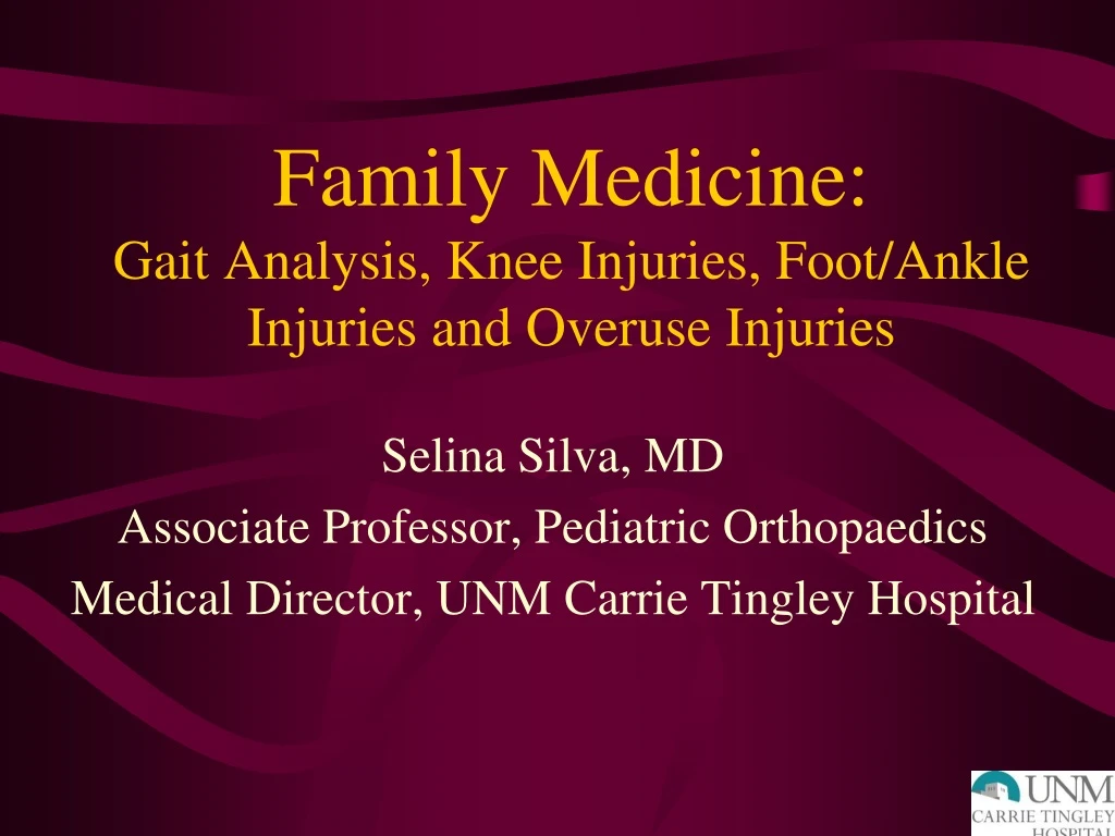 family medicine gait analysis knee injuries foot ankle injuries and overuse injuries