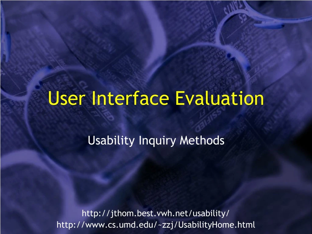 user interface evaluation