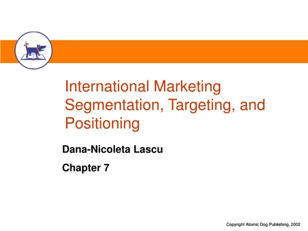 International Marketing Segmentation, Targeting, and Positioning