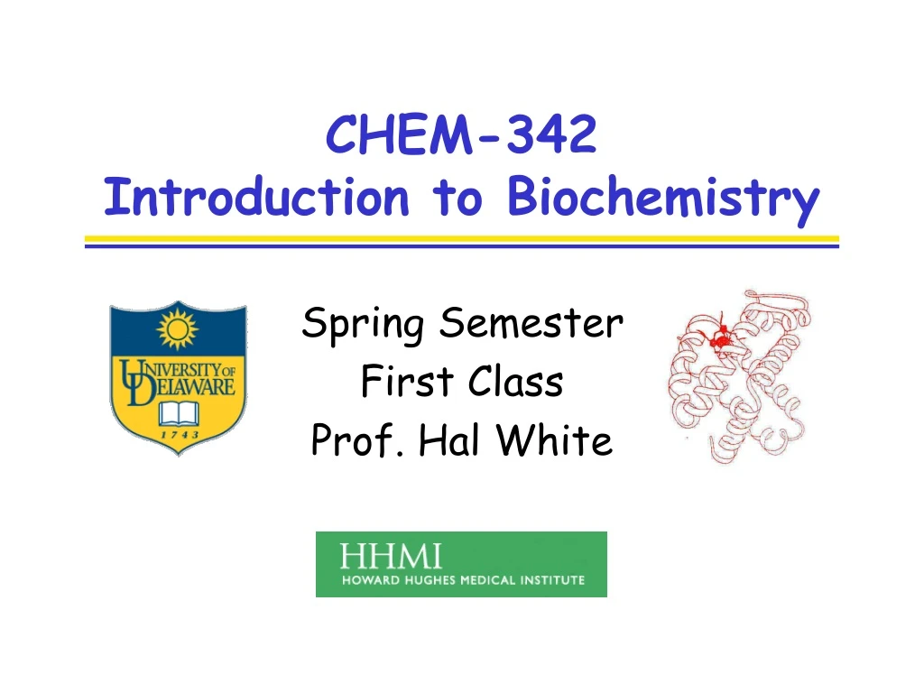 chem 342 introduction to biochemistry