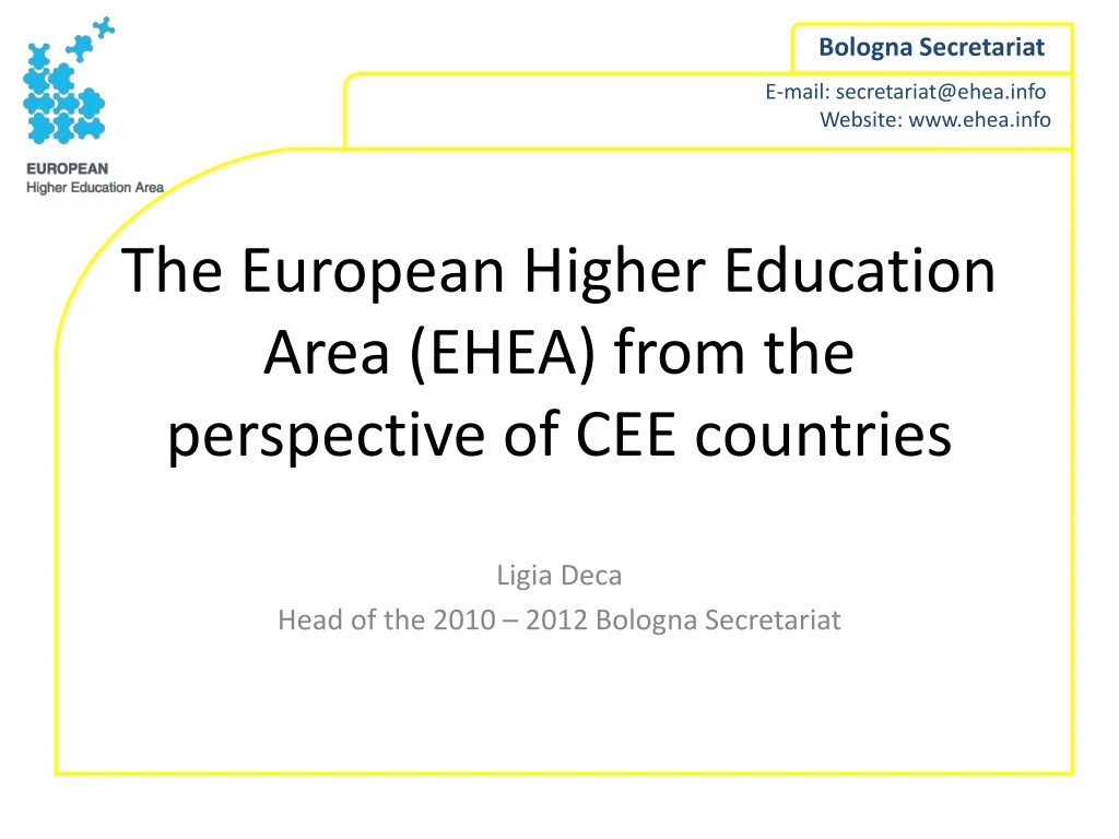 the european higher education area ehea from the perspective of cee countries