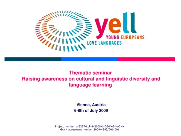 Thematic seminar Raising awareness on cultural and linguistic diversity and language learning