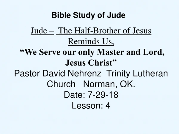 Bible Study of Jude