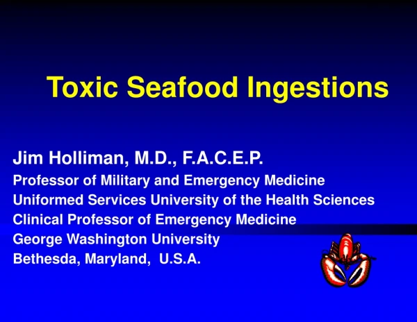 Toxic Seafood Ingestions