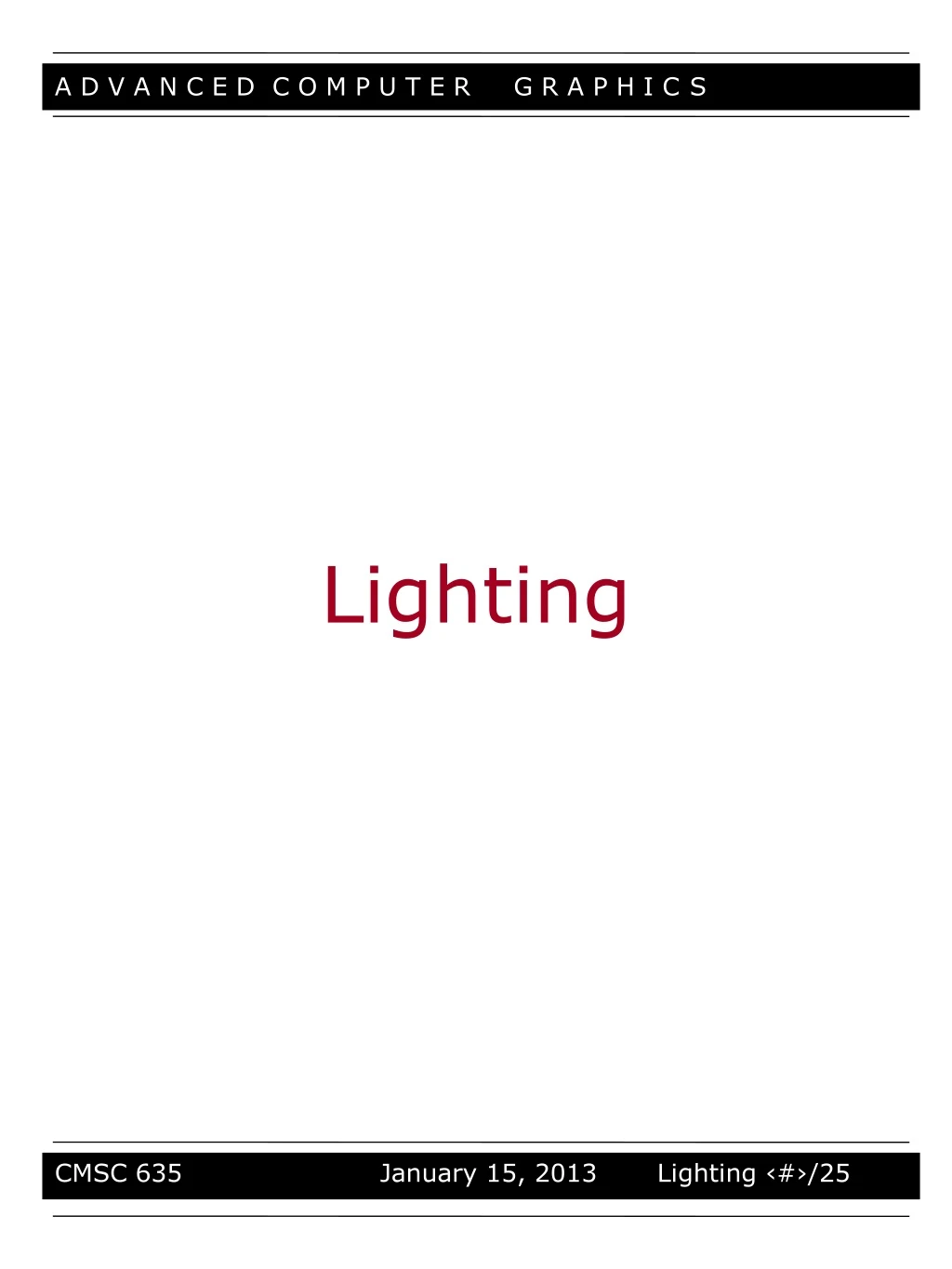 lighting