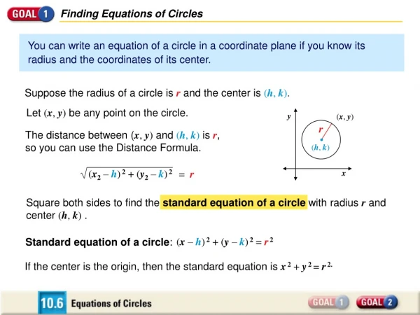 Finding Equations of Circles