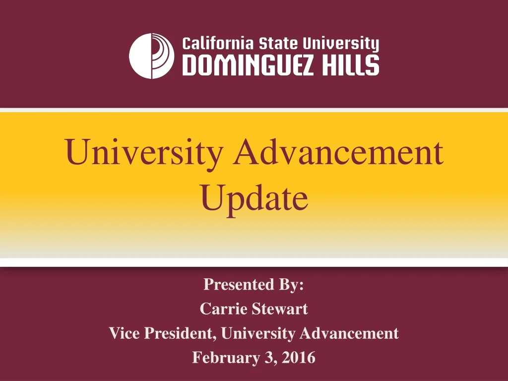 university advancement update