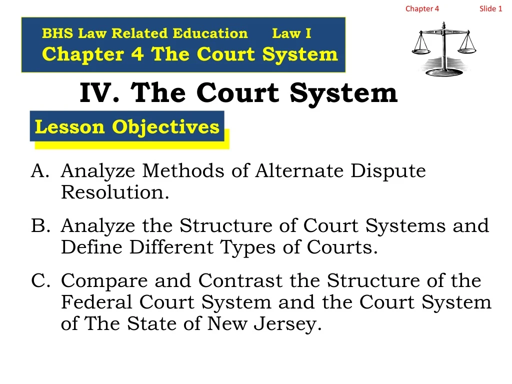iv the court system