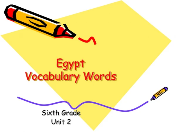 Egypt Vocabulary Words
