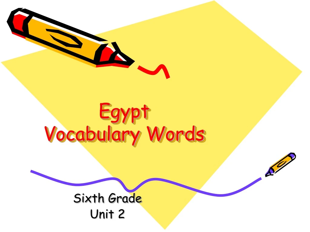 egypt vocabulary words