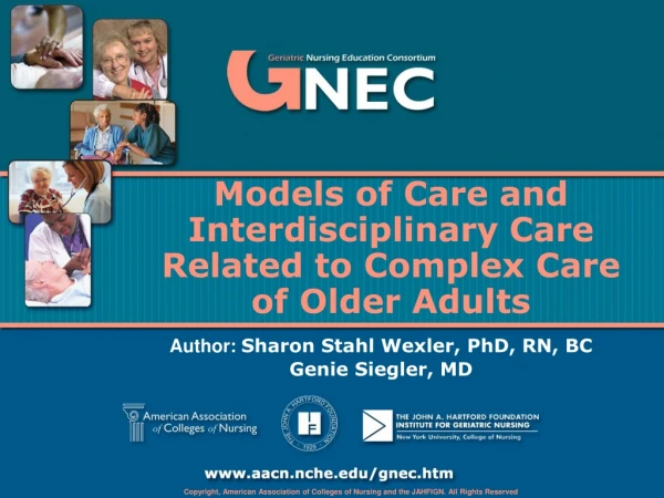 Models of Care and  Interdisciplinary Care Related to Complex Care of Older Adults