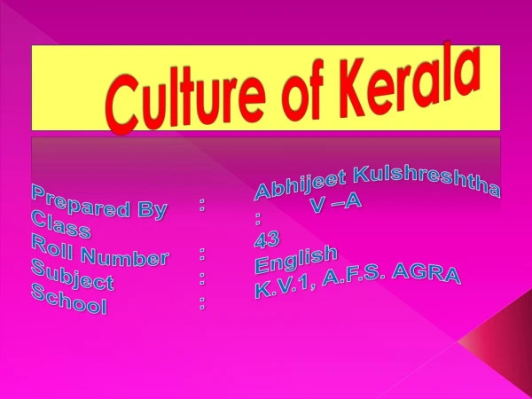 Culture of Kerala
