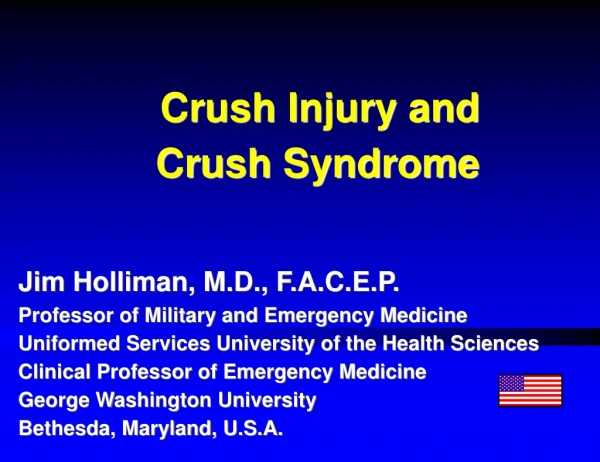 Crush Injury and  Crush Syndrome