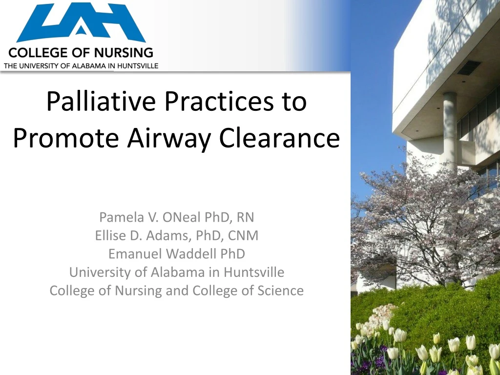 palliative practices to promote airway clearance