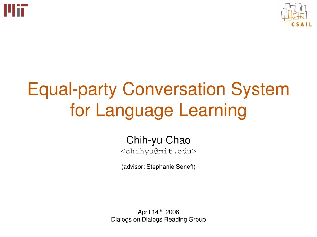 equal party conversation system for language learning