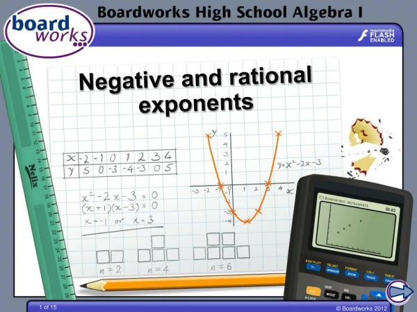 Negative and rational exponents