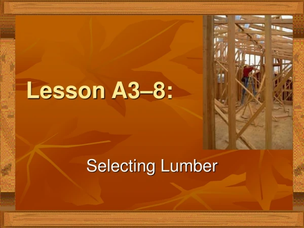 Lesson A3–8: