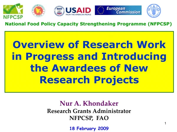 National Food Policy Capacity Strengthening Programme (NFPCSP)