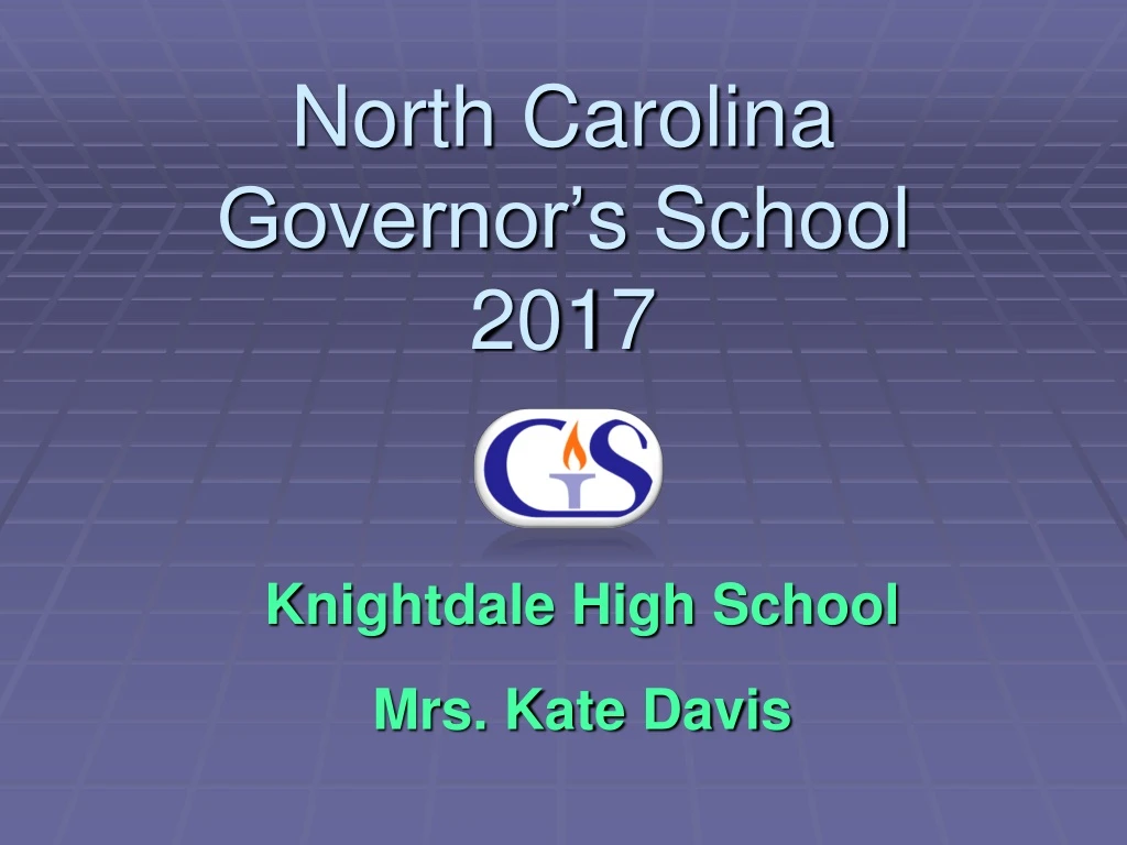 north carolina governor s school 2017