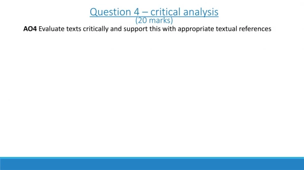 Question 4 – critical analysis (20 marks)
