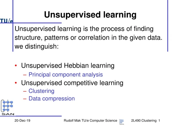 Unsupervised learning