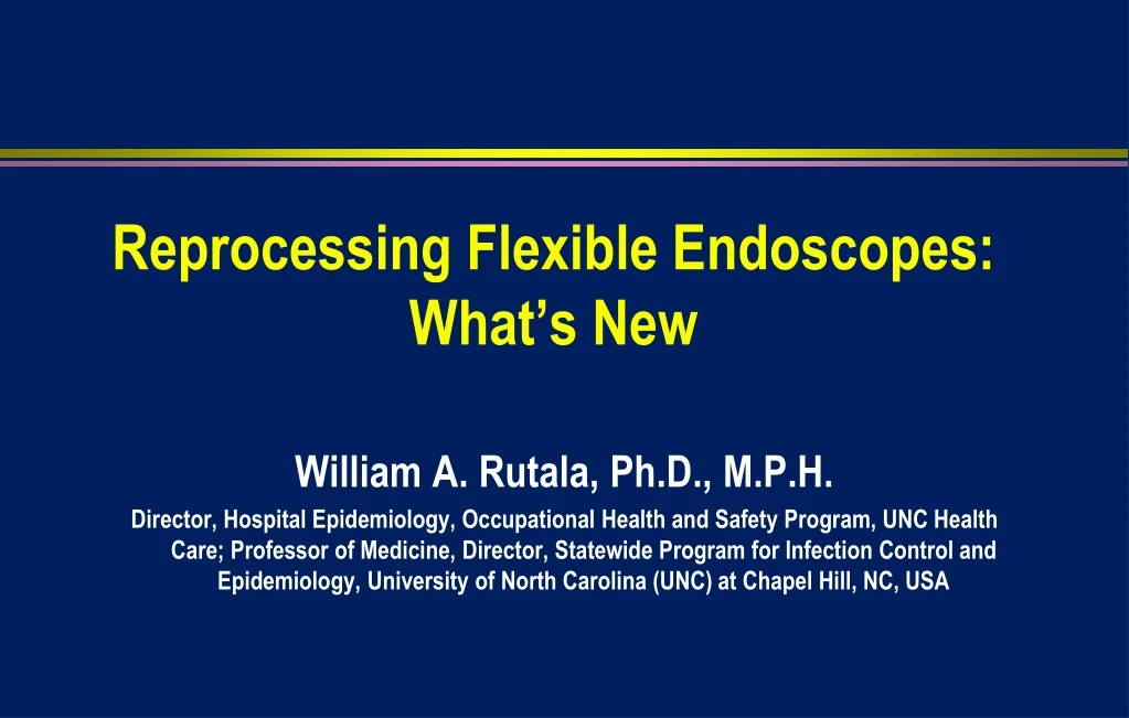 reprocessing flexible endoscopes what s new