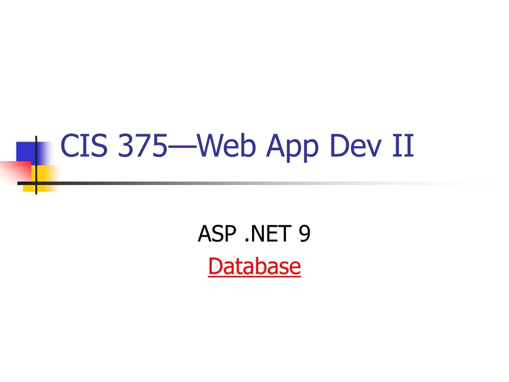 cis 375 web app dev ii