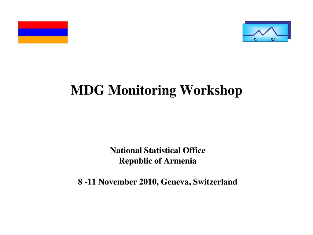 mdg monitoring workshop