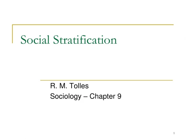 Social Stratification