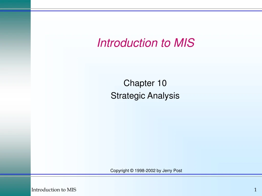 introduction to mis