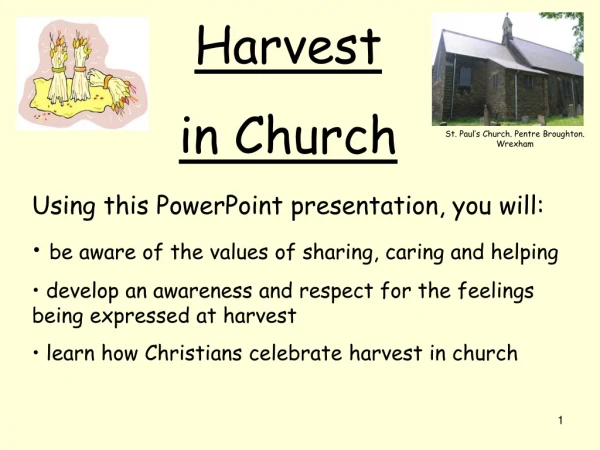 Harvest  in Church