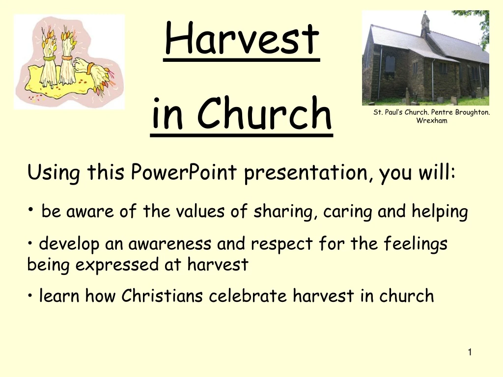 harvest in church