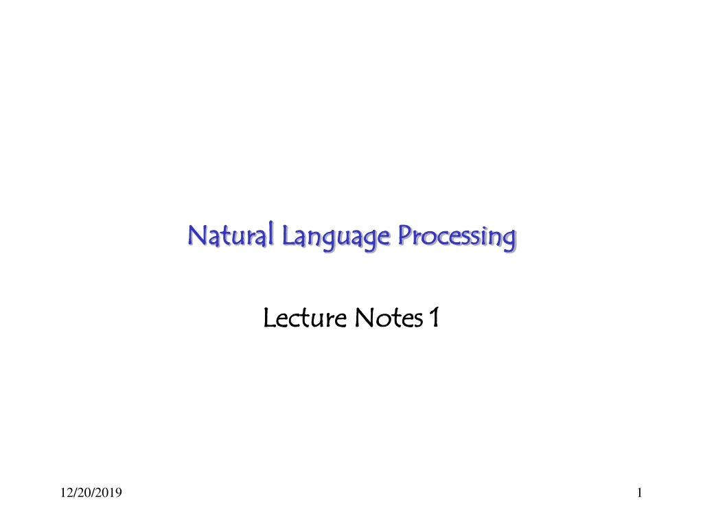 natural language processing