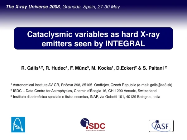 Cataclysmic variables as hard X-ray emitters seen by INTEGRAL