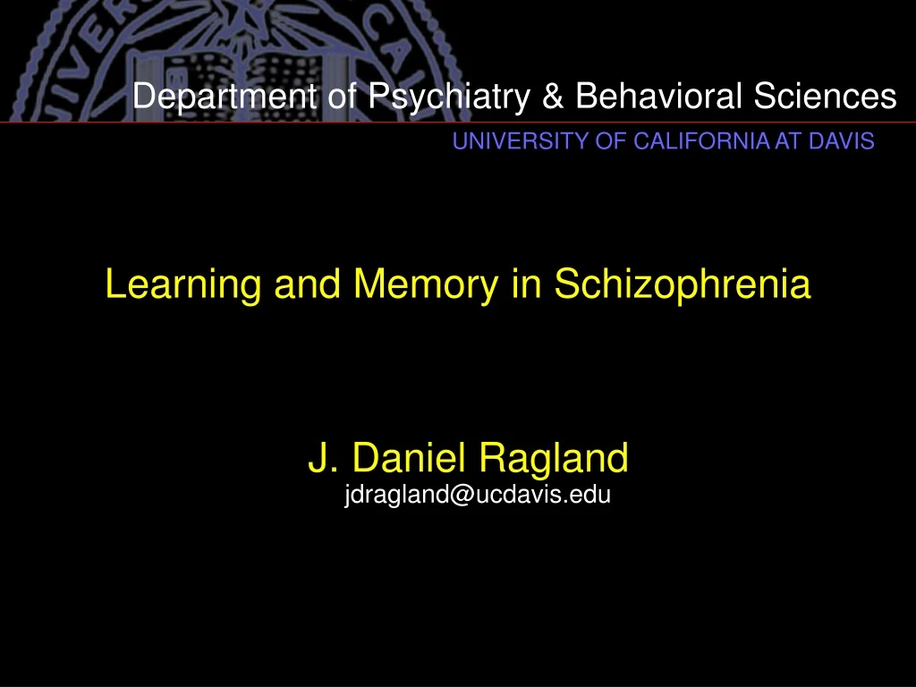 learning and memory in schizophrenia