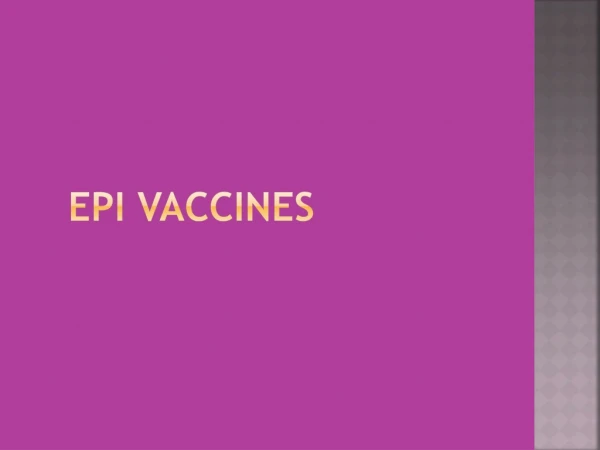 EPI VACCINES