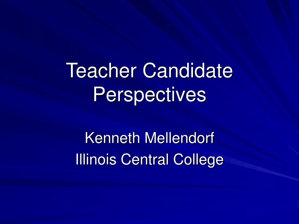 teacher candidate perspectives