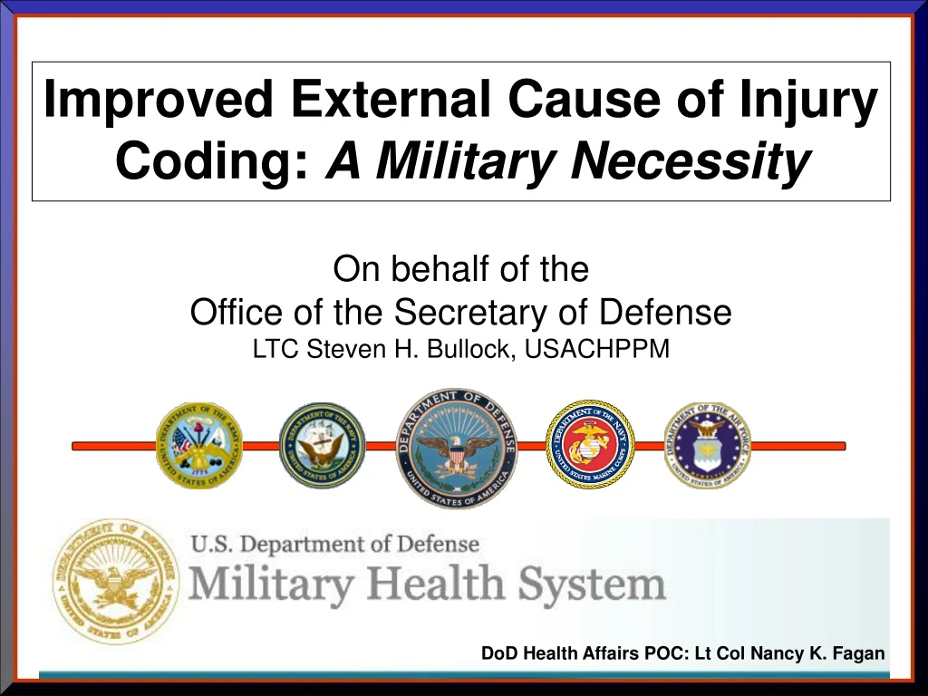 improved external cause of injury coding