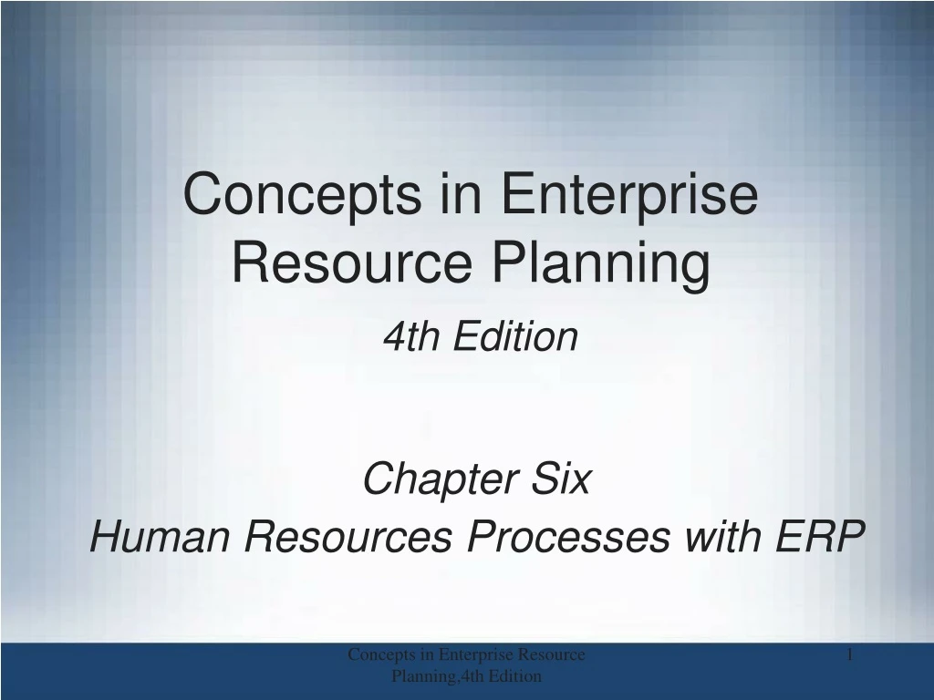 concepts in enterprise resource planning 4th edition