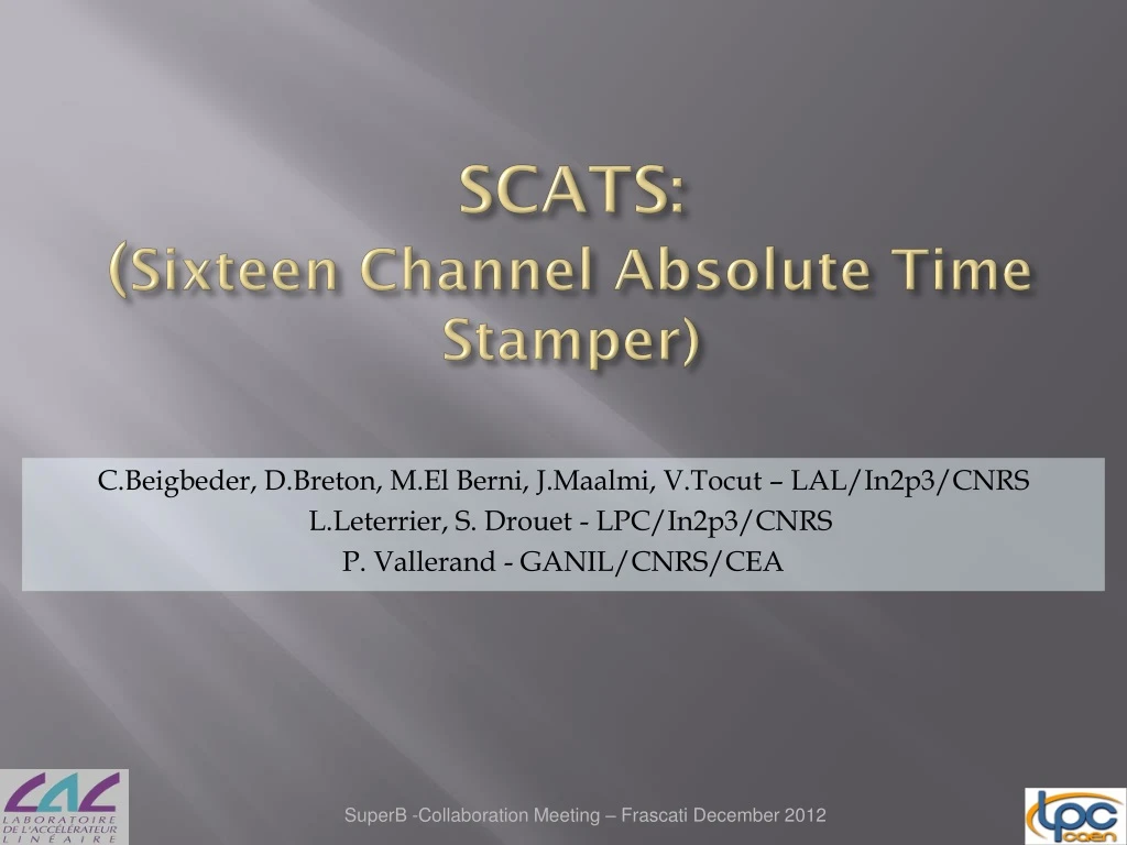 scats sixteen channel absolute time stamper