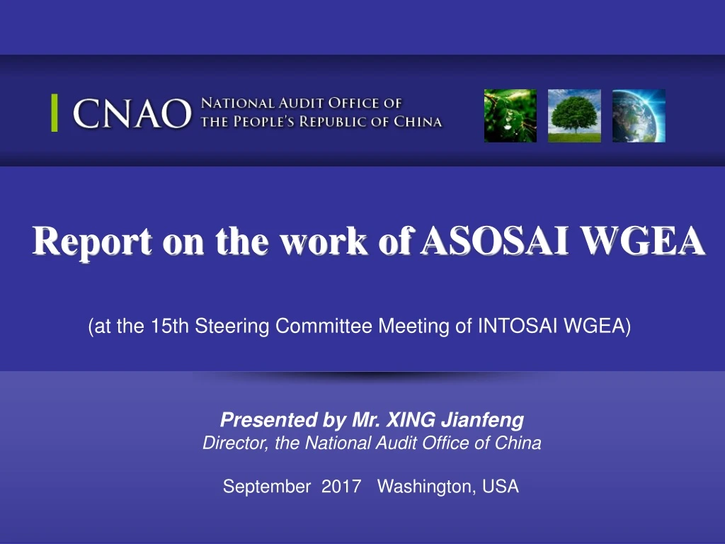 report on the work of asosai w gea