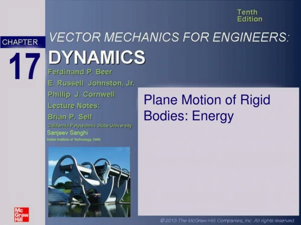 Plane Motion of Rigid Bodies: Energy and Momentum Methods