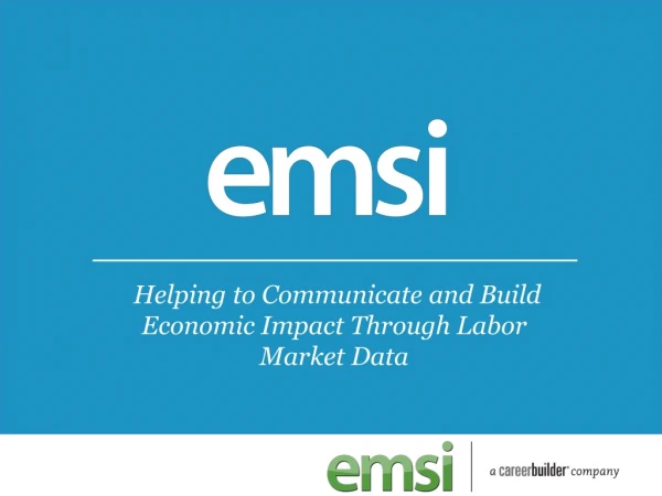 Helping to Communicate and Build Economic Impact Through Labor Market Data