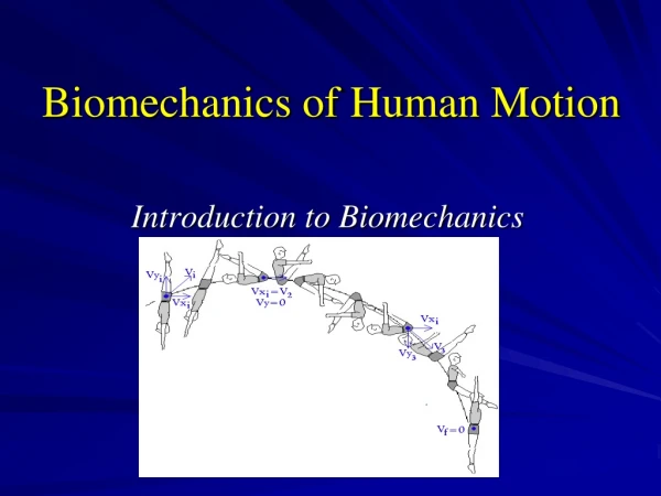 Biomechanics of Human Motion