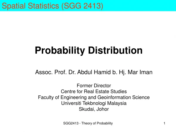 Probability Distribution